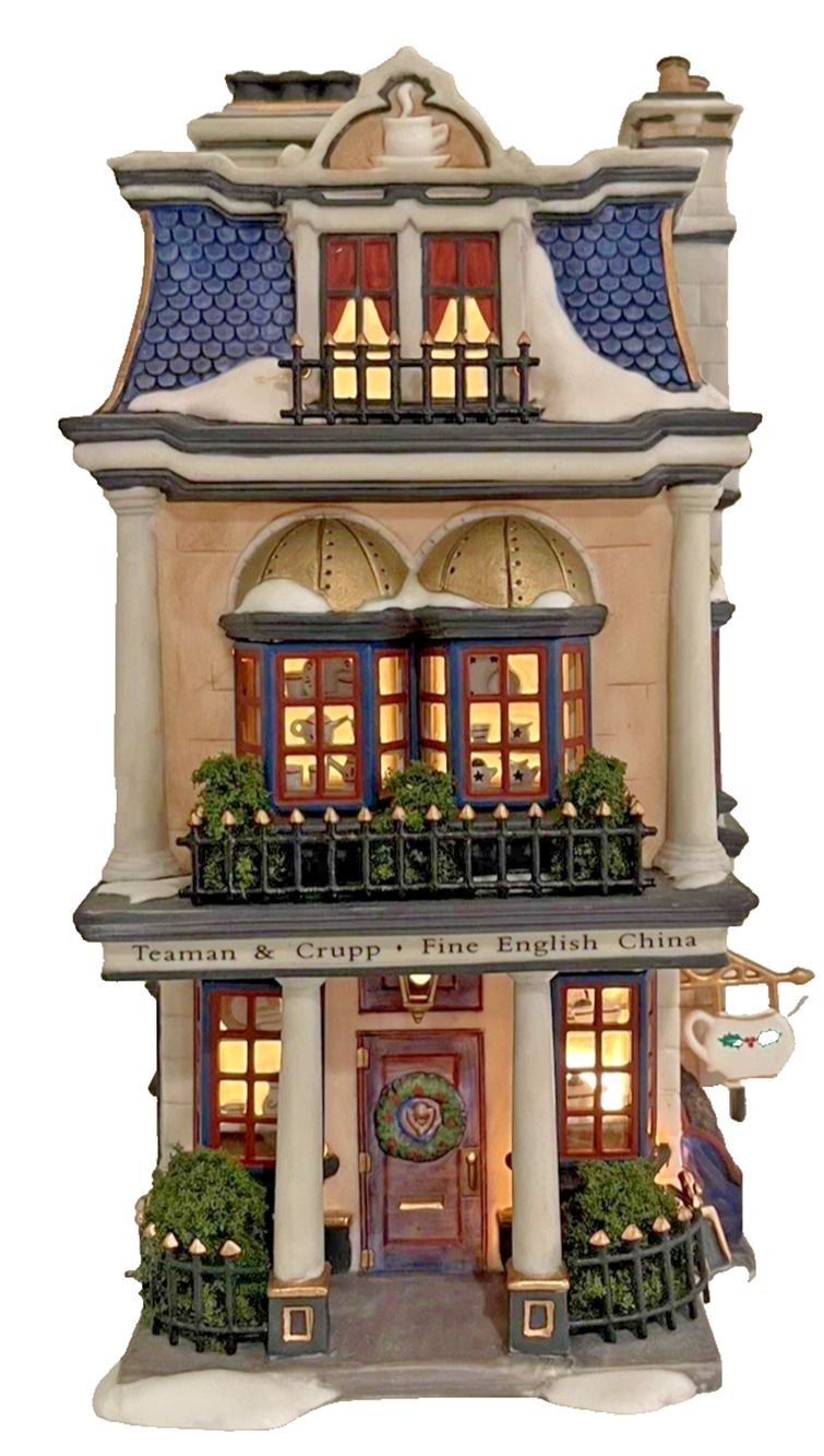 Dept 56 Dickens' Village Teaman & Crupp China Shop 58314 Retired